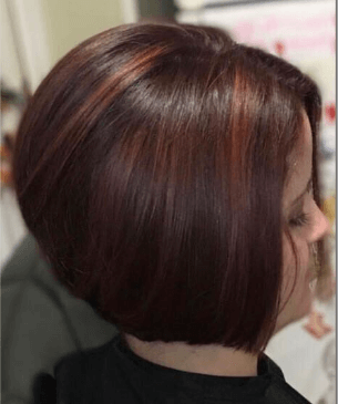 Woman with a red bob