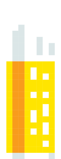 Pixelated image of a yellow beverage